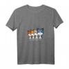Damen Katzenliebhaber Katze Französisch Un Deux Trois Cat T-Shirt mit V-Ausschnitt – Lustiges Geschenk für Katzenfans und Französischlehrer