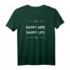 Happy Wife Happy Life T-Shirt - Lustiges Hochzeitsgeschenk für Frisch Verheiratete, Ehepartner & Hochzeitsgäste