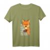 Damen & Herren Fuchs T-Shirt - Lustiges Tiermotiv mit V-Ausschnitt für Natur- und Tierfreunde, Umwelt- und Klimaschutz Geschenk