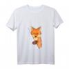 Damen & Herren Fuchs T-Shirt - Lustiges Tiermotiv mit V-Ausschnitt für Natur- und Tierfreunde, Umwelt- und Klimaschutz Geschenk