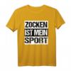Zocken Sport Lustiges Weihnachts Geschenk Gamer Shirt Idee - Witziges T-Shirt für Gamer, Zocker & PC-Süchtige