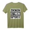 Zocken Sport Lustiges Weihnachts Geschenk Gamer Shirt Idee - Witziges T-Shirt für Gamer, Zocker & PC-Süchtige