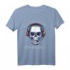 Gamer - Ich Hör Dich Nicht Ich Zocke - Lustiges Gaming Geschenk T-Shirt mit Totenkopf & Headset für Zocker, perfekt zum Geburtstag, Weihnachten, Vatertag & Muttertag