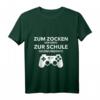 Zum Zocken Geboren zur Schule gezwungen - Lustiges Gamer Zocker T-Shirt für LAN Partys, Turniere und Gaming Fans