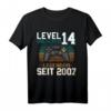 Level 14 Unlocked T-Shirt - Coole Gaming Geschenkidee für Jungen zum 14. Geburtstag, LAN-Party und Gaming-Feier
