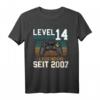Level 14 Unlocked T-Shirt - Coole Gaming Geschenkidee für Jungen zum 14. Geburtstag, LAN-Party und Gaming-Feier