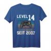Level 14 Unlocked T-Shirt - Coole Gaming Geschenkidee für Jungen zum 14. Geburtstag, LAN-Party und Gaming-Feier