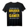 Lustiges Bruder Schwester Gamer Zocker Geburtstag Geschenk T-Shirt – Originelle Geschenkidee für den Bruder, der gerne zockt, zu Geburtstagen und Weihnachten