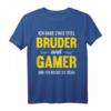 Lustiges Bruder Schwester Gamer Zocker Geburtstag Geschenk T-Shirt – Originelle Geschenkidee für den Bruder, der gerne zockt, zu Geburtstagen und Weihnachten