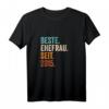 Beste Ehefrau Seit 2015 - 9. Hochzeitstag T-Shirt für Frau, Ehefrau und Gattin, Retro Vintage Design zum 9. Jahrestag