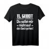 11. Gebot du sollst mir nicht auf den Sack gehen Spruch T-Shirt – Lustiges religiöses Shirt für Party, Malle & Festival, perfektes Geschenk für Freunde & Familie