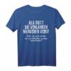 Witziges Spruch T-Shirt: Als Gott die schlanken Menschen schuf, perfekt für Geburtstag & Party