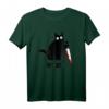 Funny Black Cat Murderous Cat With Knife T-Shirt - Lustiges Katzen T-Shirt Geschenk für Geburtstage, Halloween, Weihnachten & Feiertage
