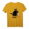 Funny Black Cat Murderous Cat With Knife T-Shirt - Lustiges Katzen T-Shirt Geschenk für Geburtstage, Halloween, Weihnachten & Feiertage