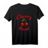 Süßes CHERRY BOMB Retro 70er Vintage Style T-Shirt mit Kirschen – Perfekt für Mottoparty, Obstliebhaber & als Geschenk