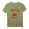 Süßes CHERRY BOMB Retro 70er Vintage Style T-Shirt mit Kirschen – Perfekt für Mottoparty, Obstliebhaber & als Geschenk