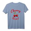 Süßes CHERRY BOMB Retro 70er Vintage Style T-Shirt mit Kirschen – Perfekt für Mottoparty, Obstliebhaber & als Geschenk