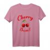 Süßes CHERRY BOMB Retro 70er Vintage Style T-Shirt mit Kirschen – Perfekt für Mottoparty, Obstliebhaber & als Geschenk