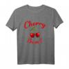 Süßes CHERRY BOMB Retro 70er Vintage Style T-Shirt mit Kirschen – Perfekt für Mottoparty, Obstliebhaber & als Geschenk