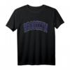 Brooklyn Arched Dark Blue T-Shirt - Klassisch geschnitten, doppelt genähter Saum, urbanes Basic-Shirt für stilbewusste Looks