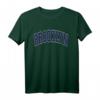 Brooklyn Arched Dark Blue T-Shirt - Klassisch geschnitten, doppelt genähter Saum, urbanes Basic-Shirt für stilbewusste Looks