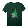Lustiges Katze Weihnachten Licht T-Shirt – Humorvolles Geschenk für Katzenliebhaber, Familie & Freunde zu Weihnachten oder Geburtstag
