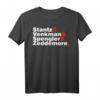 Ghostbusters White & Red Name Stack T-Shirt - Offiziell lizenzierte Fanbekleidung für Ghostbusters Fans