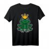 Frosch mit Krone T-Shirt für Single Damen - Lustiges Tiermotiv, originelles Geschenk für Frauen