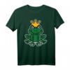 Frosch mit Krone T-Shirt für Single Damen - Lustiges Tiermotiv, originelles Geschenk für Frauen