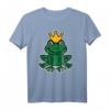 Frosch mit Krone T-Shirt für Single Damen - Lustiges Tiermotiv, originelles Geschenk für Frauen