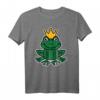 Frosch mit Krone T-Shirt für Single Damen - Lustiges Tiermotiv, originelles Geschenk für Frauen