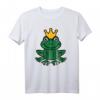 Frosch mit Krone T-Shirt für Single Damen - Lustiges Tiermotiv, originelles Geschenk für Frauen