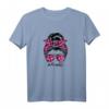 Mom Life Damen Leoparden Muster Druck Haarknoten T-Shirt – Lustiges und stylisches Muttertags- oder Geburtstagsgeschenk