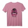 Mom Life Damen Leoparden Muster Druck Haarknoten T-Shirt – Lustiges und stylisches Muttertags- oder Geburtstagsgeschenk