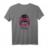 Mom Life Damen Leoparden Muster Druck Haarknoten T-Shirt – Lustiges und stylisches Muttertags- oder Geburtstagsgeschenk
