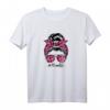 Mom Life Damen Leoparden Muster Druck Haarknoten T-Shirt – Lustiges und stylisches Muttertags- oder Geburtstagsgeschenk