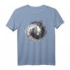 Azolotl Yin Yang Balance Axolotl T-Shirt – Ausgefallenes Tiermotive im harmonischen Schwarz-Weiß-Design