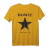 David Bowie Schwarzer Stern T-Shirt - Offizielles Band Merchandise für Fans, Klassisch geschnitten