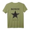 David Bowie Schwarzer Stern T-Shirt - Offizielles Band Merchandise für Fans, Klassisch geschnitten