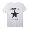 David Bowie Schwarzer Stern T-Shirt - Offizielles Band Merchandise für Fans, Klassisch geschnitten