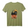 Schwarze Katze mit Hexenhut und Kürbis - Perfektes Halloween T-Shirt für Katzenliebhaber, Kinder & Erwachsene