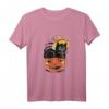 Schwarze Katze mit Hexenhut und Kürbis - Perfektes Halloween T-Shirt für Katzenliebhaber, Kinder & Erwachsene