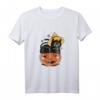 Schwarze Katze mit Hexenhut und Kürbis - Perfektes Halloween T-Shirt für Katzenliebhaber, Kinder & Erwachsene