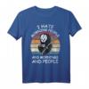 I Hate Morning People - Halloween Sensenmann Kaffee T-Shirt für Damen und Herren, lustiges Sarkasmus-Kostüm für Halloween & Geschenkidee