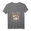 Hocus Pocus I Need Coffee To Focus Vintage Halloween Damen V-Ausschnitt T-Shirt – Perfekt für Lehrer, Kaffeeliebhaber & Halloween-Feiern