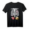 Lustiges Halloween Skelett Kostüm mit Steak & Bier T-Shirt – Perfektes Party- und Trick-or-Treat-Outfit