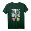 Lustiges Halloween Skelett Kostüm mit Steak & Bier T-Shirt – Perfektes Party- und Trick-or-Treat-Outfit