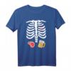 Lustiges Halloween Skelett Kostüm mit Steak & Bier T-Shirt – Perfektes Party- und Trick-or-Treat-Outfit