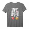 Lustiges Halloween Skelett Kostüm mit Steak & Bier T-Shirt – Perfektes Party- und Trick-or-Treat-Outfit