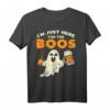 Just Here For Boos Funny Ghost Drink Beer Halloween T-Shirt – Lustiges Last-Minute Kostüm für Bierliebhaber und Ghost Fans